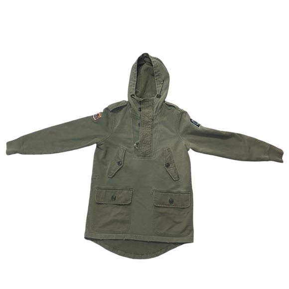 Vintage Ralph Lauren Hooded Jacket Sweatshirt Military Army Green Size XS - Picture 1 of 10